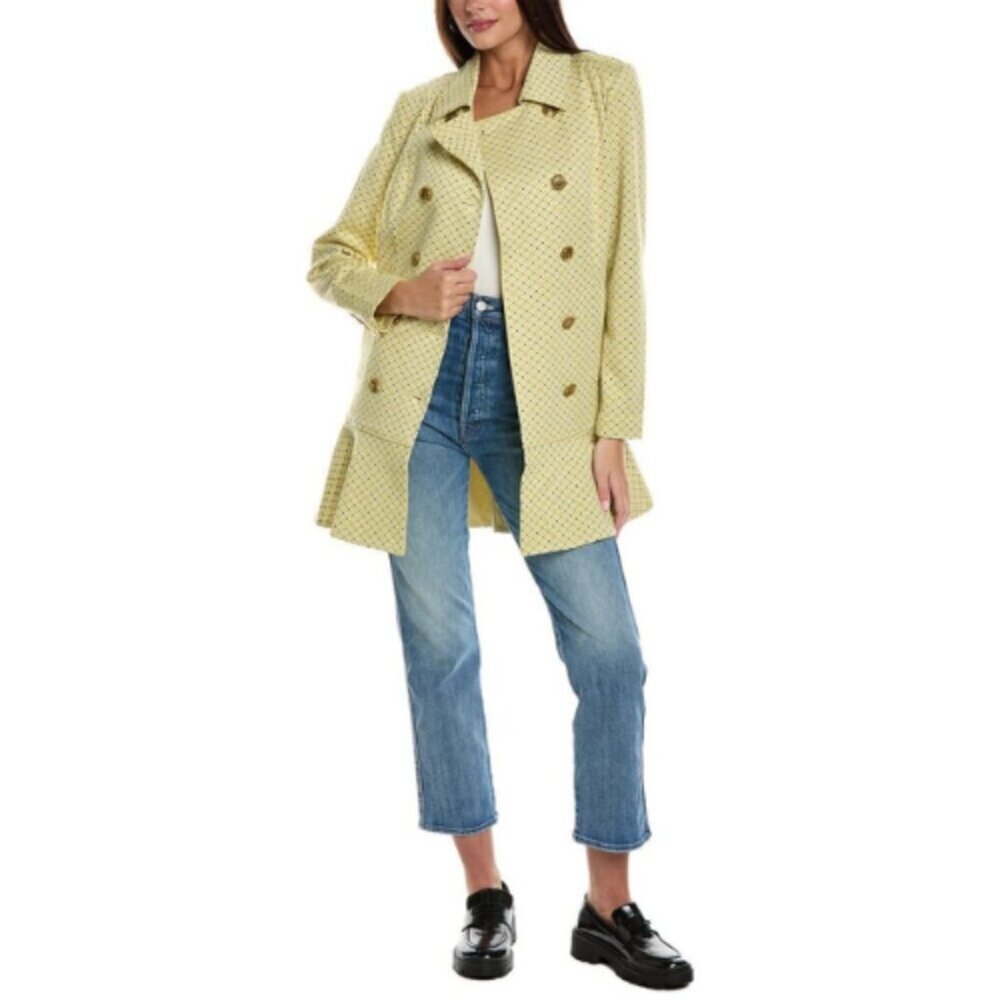 Cabi Womens Small Hobnod Topper Flounce Jacket